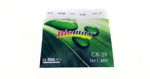 CR-39 Biomax Ø 70 (плюс)