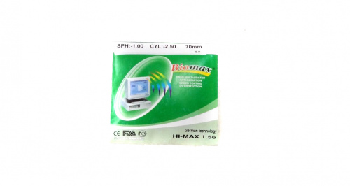 1,56 HI-MAX Ф70ММ  Biomax  SPY -2.25/CYL  -1.50
